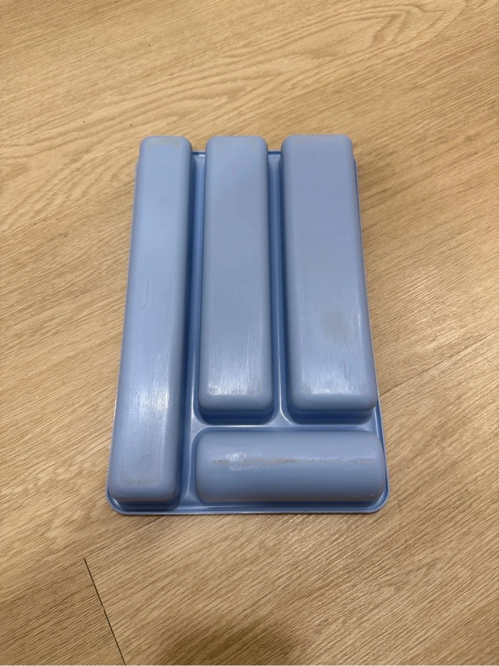 Rubbermaid Vintage Blue Silverware Utensil Drawer Organizer Tray #0522b4 Slotted